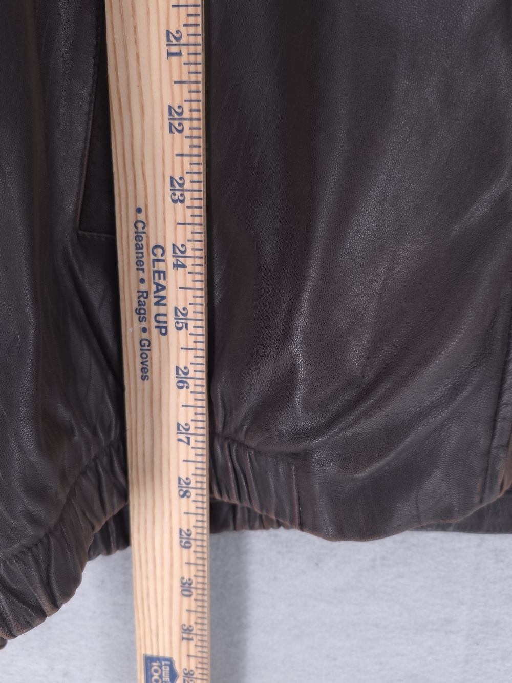 Brooks Brothers Dark Brown Leather Bomber Jacket With Removable Liner - Picture 9 of 9